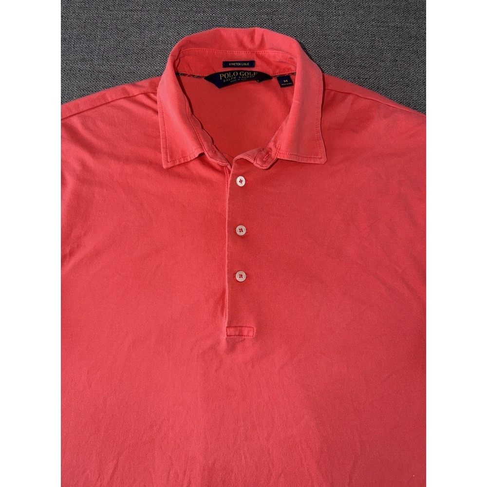 Polo Golf Ralph Lauren Stretch Lisle Polo Shirt Men's M Red/pink Cotton Golf‎